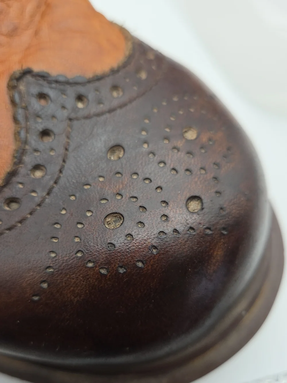Dr. Martens Made in England 3989 Brogue Oxford Brown Wingtip Shoes Men's 12
